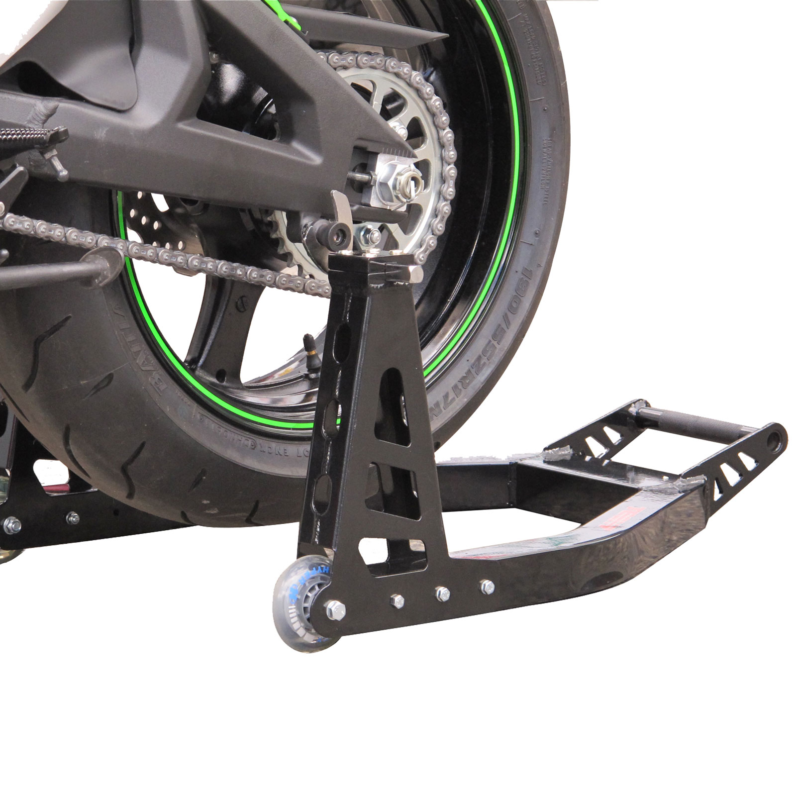 Tech7 Alloy Rear Motorcycle Paddock Stand Race Track with Hooks New eBay
