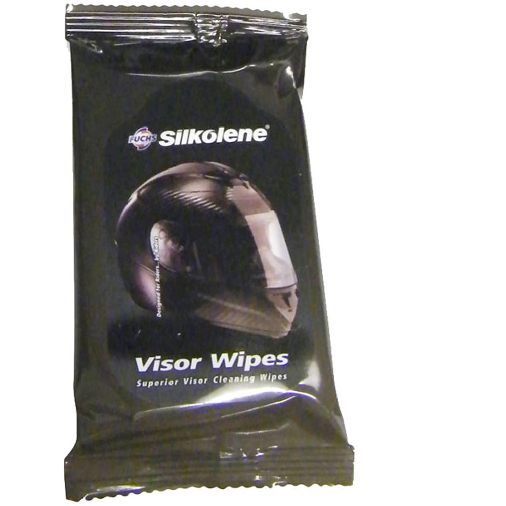 Silkolene Motorcycle Helmet Visor Wipes Cleaner Pack of 10 Resealable