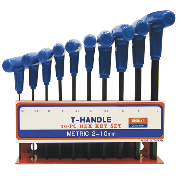 10 Piece TBar Handle Metric Allen Key Set 2mm 10mm plus Holder eBay