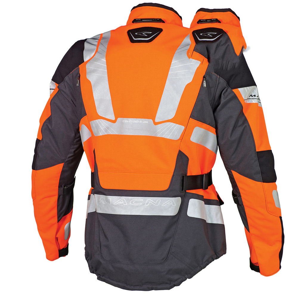 Macna Strike EN471 Certified Waterproof Motorcycle Jacket Neon Orange XL Mens eBay