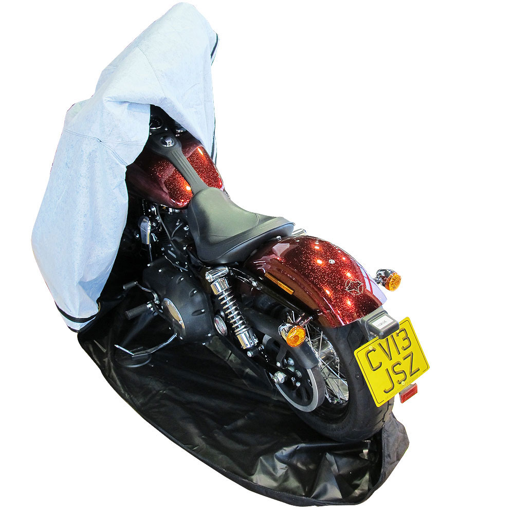 Total Enclosure System Motorcycle Cover Waterproof Breathable Black L